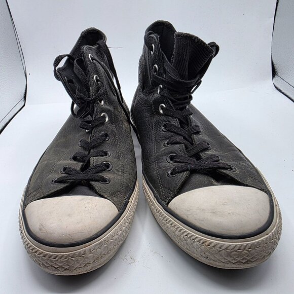 Converse All Star Pro Mens Size 12 Black Leather High Top Skate Shoes 151382C - Picture 2 of 13